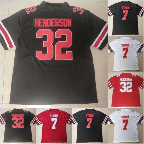 

#11 jaxon smith-njigba college c.j. stroud #7 dwayne haskins jr. #97 bosa #15 elliott chase young #2 jk dobbins #32 treveyon henderson #45 a, Black;red