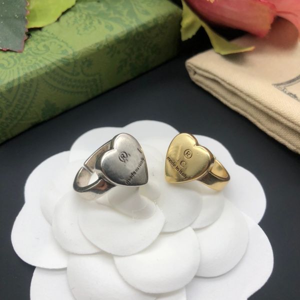 

designer branded jewelry rings womens gold silver plated copper finger adjustable ring women love charms wedding supplies luxury accessories