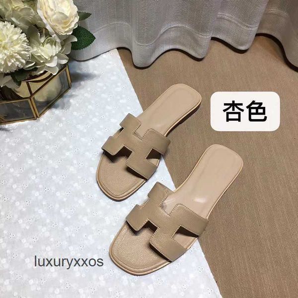 

thick oran summer girl designer sandal slippers slipper 2023 style women's fashion outwear leather medium heel beach shoes 0vqk