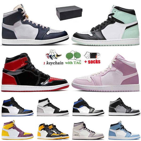 

2022 valentines day jumpman 1 basketball shoes georgetown high og nrg igloo patent bred 1s light bone hyper royal mens womens luxurys sneake