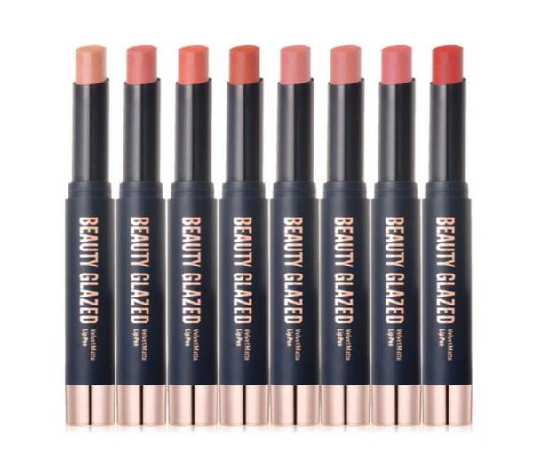 

beauty glazed lipstick velvet matte lipsticks pencil non stick cup 8 colors makeup lip stick1784703
