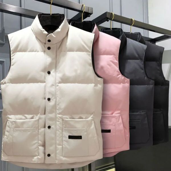 

from canada mens down vest puffer jacket parka gilet designer jackets vests designer men women winter goose down mens designer coat outerwea, Black;white