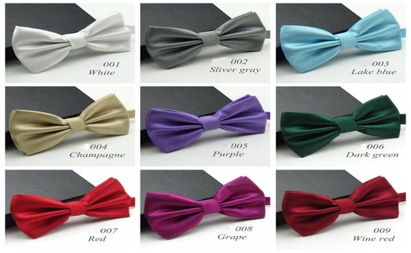 

20 colors solid fashion bowties men colorful chess necktie tie bow tie male marriage bow wedding bow ties8619178, Red;brown