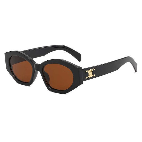 

2023 new internet celebrity with the same model c-home triumphal arch black frame plain colored glasses trendy and fashionable sunglasses, White;black