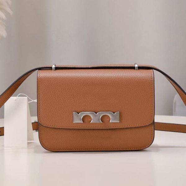 

square flap crossbody bag fashion shoulder bags genuine leather clemence handbags purse cell phone zipper pocket metal hardware magnetic buc
