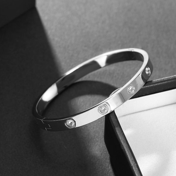 

gold bracelet designer jewelry for woman screw bangle love bangle man 6mm titanium steel fashion nail bracelet screw stainless steel cuff br, Black