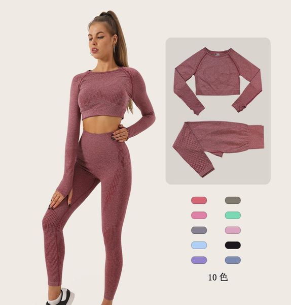 

2 piece set women workout clothing outfit suit gym yoga set fitness sportswear crop sports bra seamless leggings active wear3778969, White;red