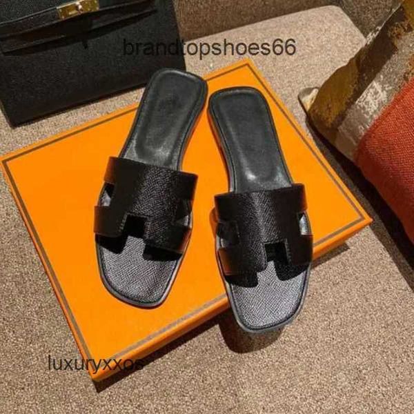 

beach oran luxury girl designer sandal slippers slipper 2023 women slides flat flip flops shoes slide orange summer leather 4hxd