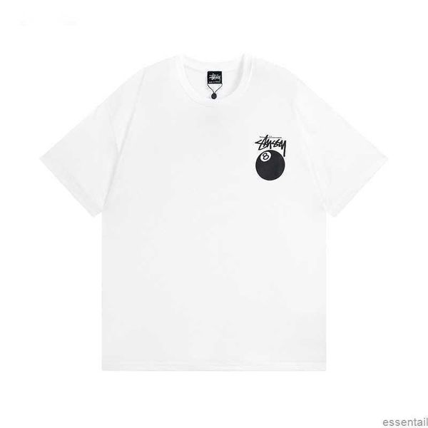 

2023 designer summer t shirts stussys men's womens short sleeve tees crewneck cotton luxury leopard decoration casual loose t-shirts kk, White;black