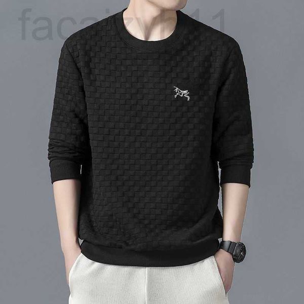 

men's hoodies & sweatshirts designer arc sweater hoodie autumn men's solid color simple slim fleece fashion embroidery pullover lo, Black