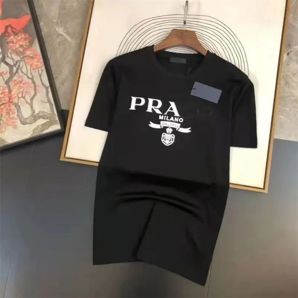 

summer mens designer tees casual man womens loose tees with letters print short sleeves sell luxury men t shirt size s-xxxxl, Blue