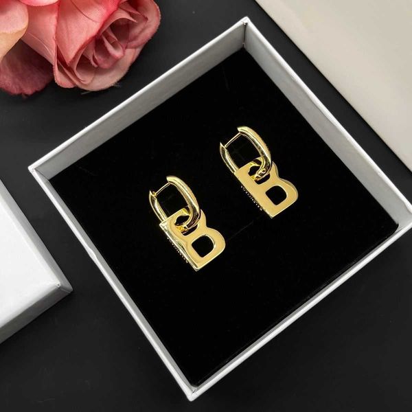 

jewelry bb earrings letter minimalist temperament earring style fashion, Golden