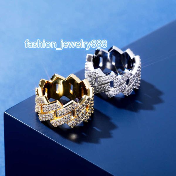 

men's diamond hip hop ring real gold plated zircon trendsetter ring, Silver