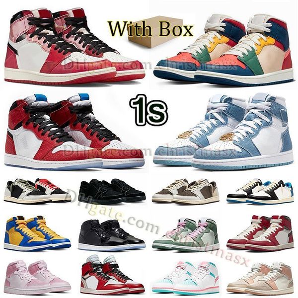 

dhgate basketball shoes jumpman 1 mid 1s high og spider verse multicolor denim origin story mens women sneaker skyline reverse mocha low out
