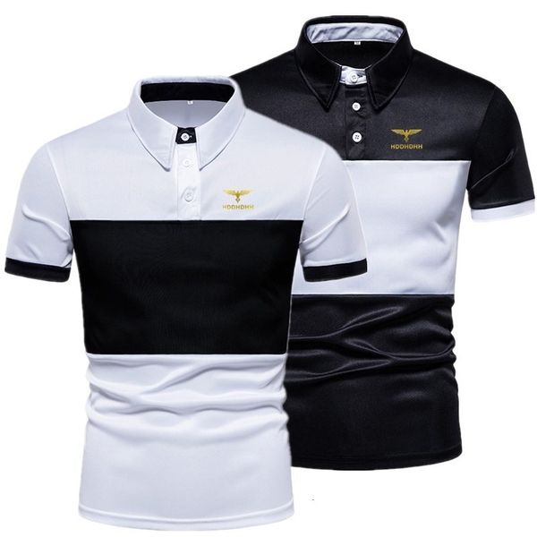 

men's polos men polo shirt short sleeve clothing summer streetwear casual fashion 230705, White;black