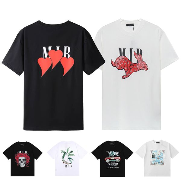 

mens womens designer t shirts ami graphic tee printed fashion man t-shirt cotton casual tees short sleeve luxury hip hop streetwear tshirts, White;black