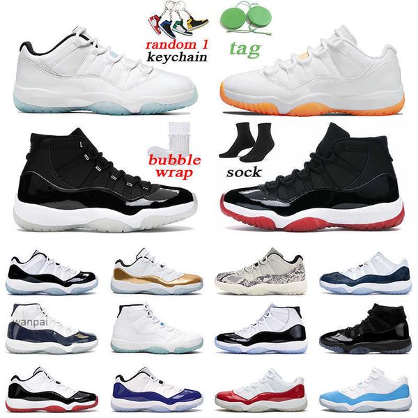 

men women 11s basketball shoes low legend blue bright citrus concord bred unc outdoor mens traine jorda jordens shoe jorda jordon shoe, Black