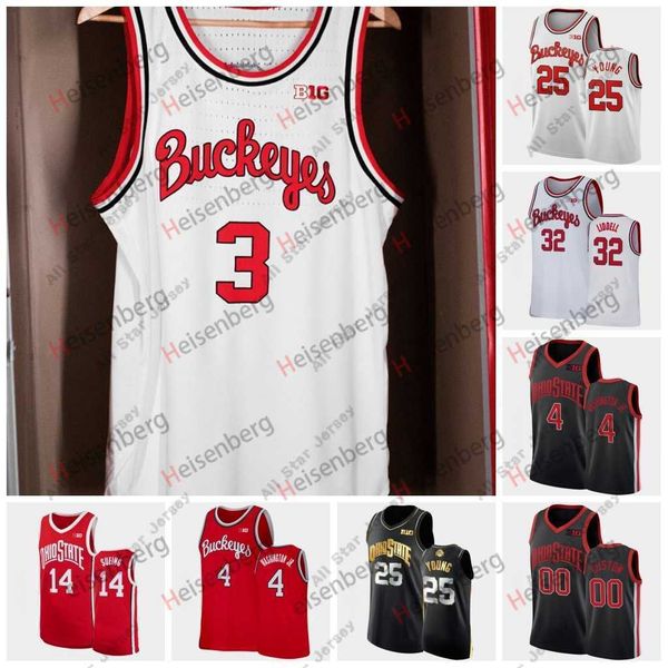 

college basketball wears ohio state buckeyes 2021 1980 ncaa college football jersey kaleb wesson alonzo gaffney cj walker kyle young justin, Black