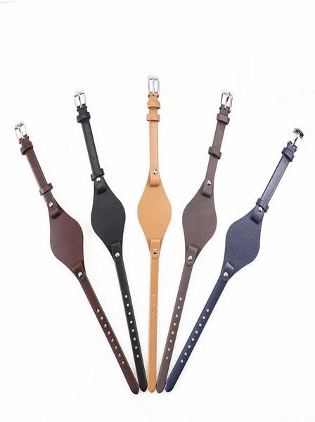 

8mm watch band genuine leather strap women wristband for es3077 2830 3262 3060 4176 4119 4026 4340 small bracelet bands23503767203, Black;brown