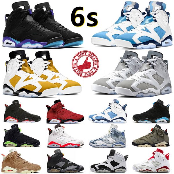 

6 6s mens yellow ochre basketball shoes aqua cool grey toro metallic silver dmp georgetown red oreo unc black infrared carmine men trainers