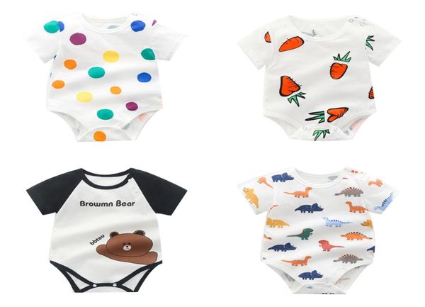 

newborn baby cartoon rompers 35 colors infant strawberry dot onesies kids casual clothing boys girls baby clothes toddler jumpsuit6256279, Blue
