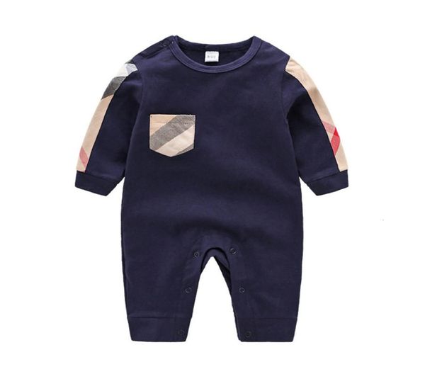 

children039s suit clothes stripe rompers spring autumn romper cotton born baby girls boy kids designer infant jumpsuits6204519, White