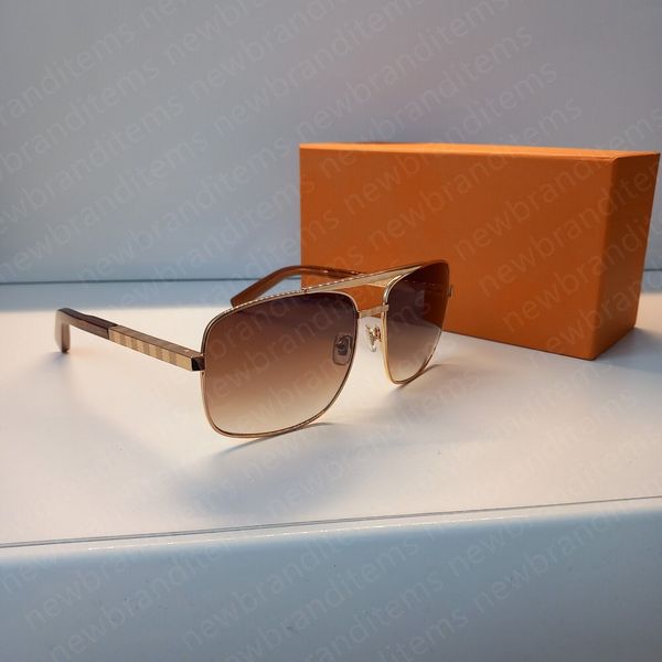 

luxury fashion classic 0259 sunglasses for men metal square gold frame uv400 mens vintage style attitude sunglasses uv protection designer e, White;black