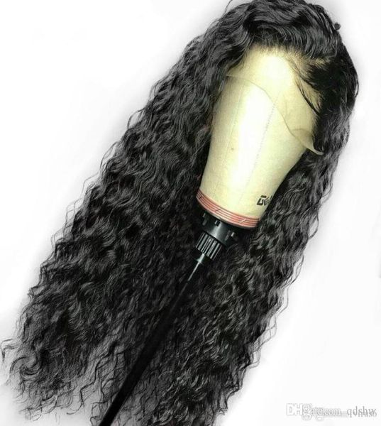 

hd lace wig brazilian water wave human hair full lace wig pre plucked glueless hd transparent lace wigs for black women7498122, Black;brown