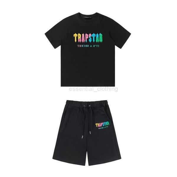 

trapstar tracksuit mens designer t shirt women luxury fashion men's t-shirt casual street hip-hop short-sleeved suit 100% cotton sports, Gray