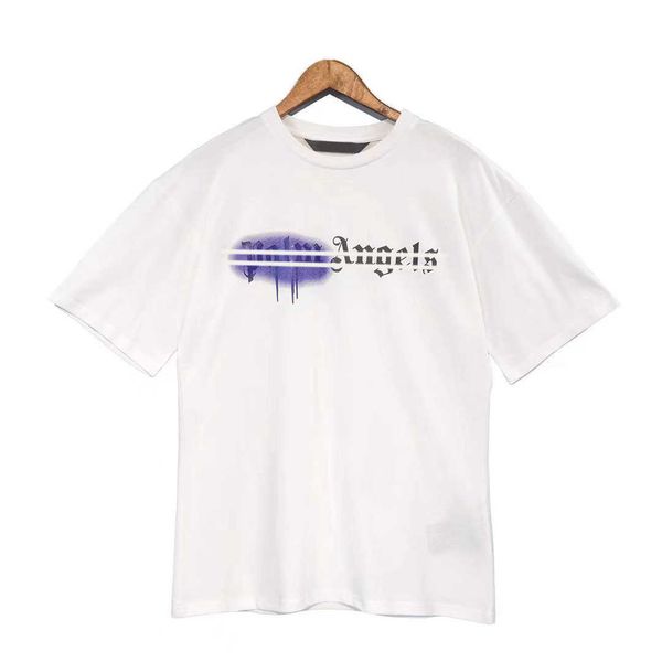 

designer of luxury t shirt brand palms angels angel t shirt pa clothing spray letter short sleeve spring summer tide men and women tee new a, White;black