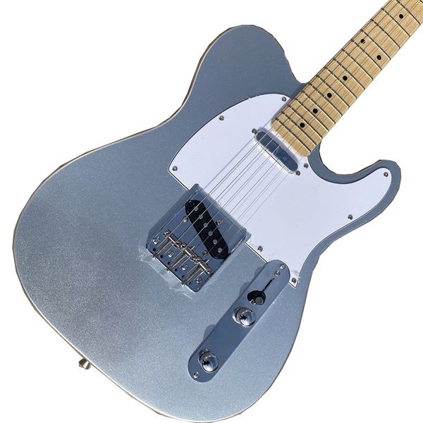 

factory customization new silver electric guitar, good feel and sound basswood