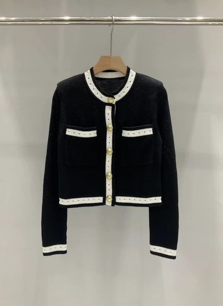 

ba1 main women's knits designer shirts elegant womens shirts luxury clothing corset shirt gold coin buckle knit 2023 early autumn new k, White