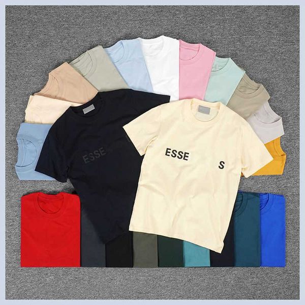 

summer short sleeved t shirt casual tee men's polo shirt ess designer casual shirts men women loose sweatshirt high version pure cotton, White;black