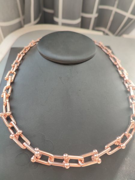 

new luxury rose gold sliver chain womens pendant long 45cm designer necklace jewelry bracelet necklaces engagement set for women men couple, Silver