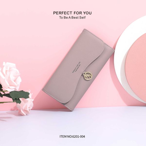 

forever young wallet women's simple folding zero wallet long handheld bag three fold card bag