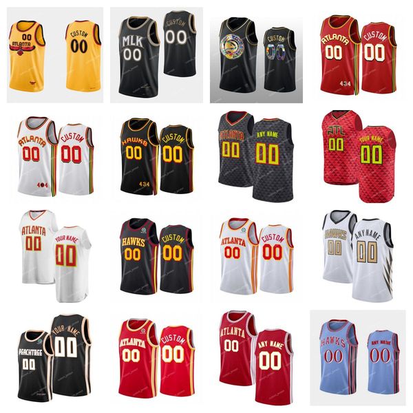 

custom atlanta''hawks''men jersey women youth #00 any name any number 75th 2023 basketball jerseys, Black
