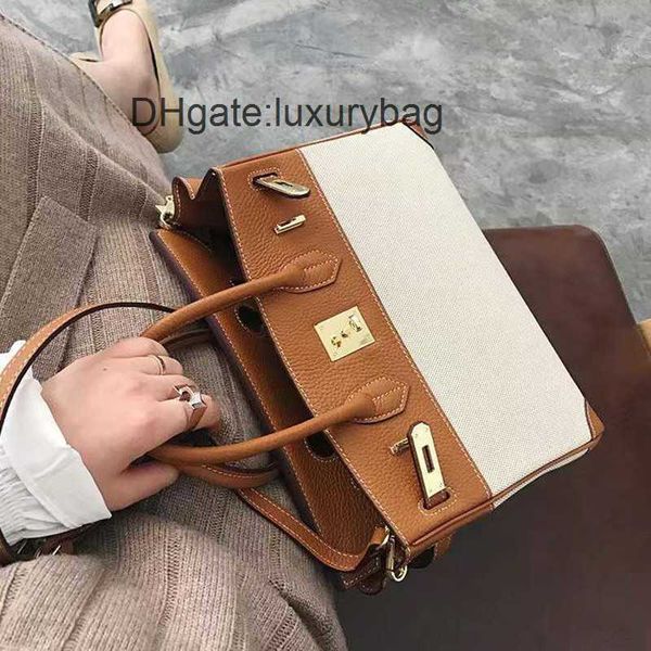 

factory totes bag original designer h home bag bird kin ins net red womens new autumn and winter wrap with canvas color contrast hand bill o