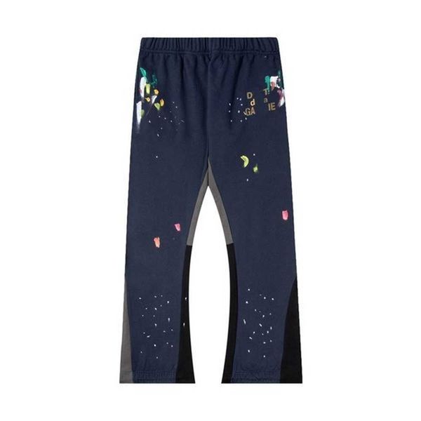 

mens jeans pants galleries sweat depts pants speckled letter print men's women's couple loose versatile casual straight kb82, Black