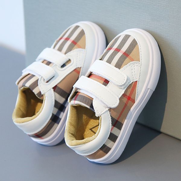 

sneakers children fashion plaid canvas shoes girls boys flat baby sneakers pu patchwork casual shoes lightweight kids sneakers 230705, Black;red