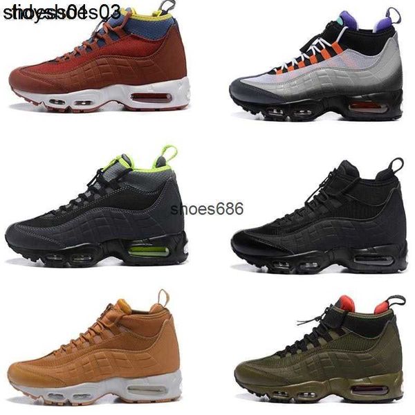 

foreign sports shoes 95 high boots air cushion boots running shoes 40-46, Black