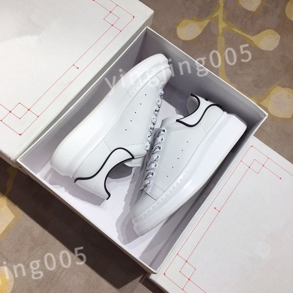 

new luxury out of office white shoe designer women sneakers mixed color lace up flat casual men spring autumn walking shoes size 35-45 hl210, Black