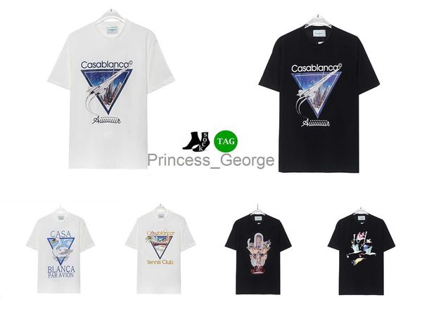

mens tshirts casablances t shirt men women designers tshirts tees apparel man s casual chest letter shirt luxury clothing street shorts sle, White;black