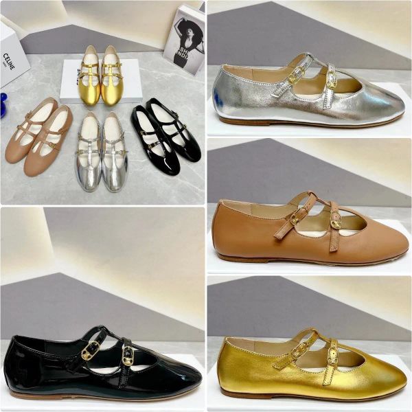 

casual shoes mary jane ballet shoes summer women new nude designer patent leather fashion high-quality size 35-40, Black