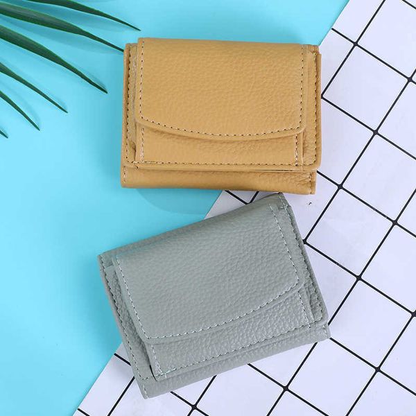 

new wallet short female japanese coin bag wallet mini student wallet lychee pattern hand bag