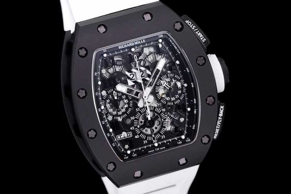 

fashion mechanical r i c h a r d luxury superb style male wrist watches rm11 rm11-03 tgov designer high-end quality tpt carbon fiber bezel f, Slivery;brown