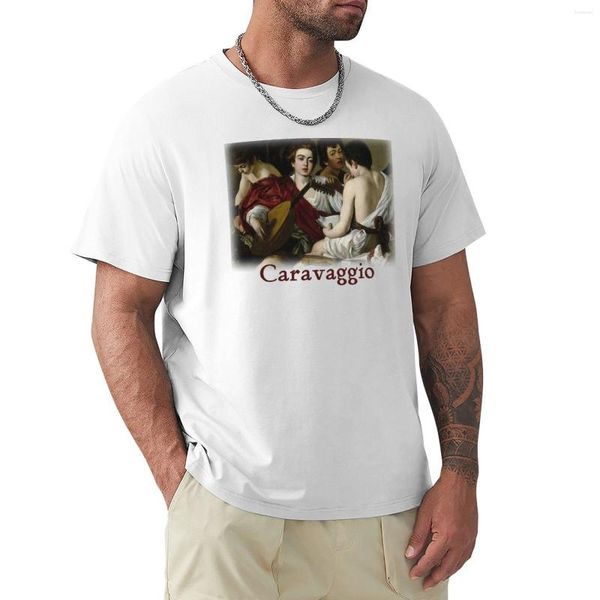 

caravaggio men's polos - musicians t-shirt summer clothes sweat shirts sports fan t-shirts funny t for men, White;black