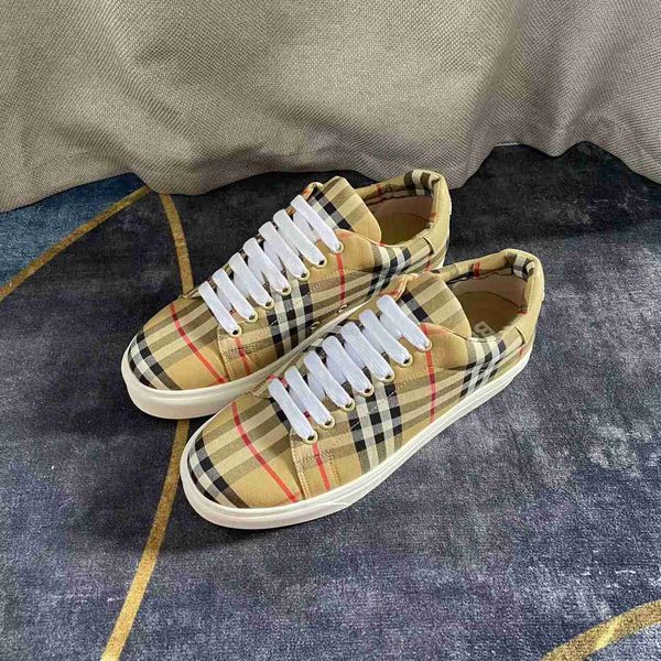 

spring new breathable canvas plaid casual men's and women's shoes flat bottom lace up versatile board shoes couple shoes, Black