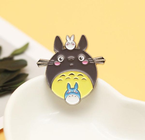 

japanese anime totoro brooch and enamel pins men and women fashion jewelry gifts anime movie novel lapel badges8230047, Blue