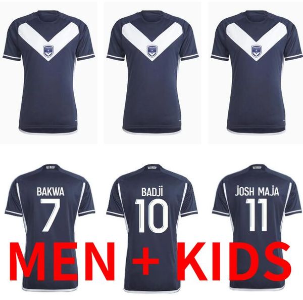 

23 24 maillot girondins bordeaux soccer jerseys foot kids kit fc football shirts home training 2023 2024 home away fan player version bakwa, Black;yellow
