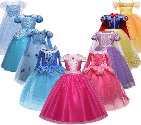 

girls princess dress halloween costume birthday party clothing for children kids vestidos robe fille girls fancy dress6717458, Red;yellow